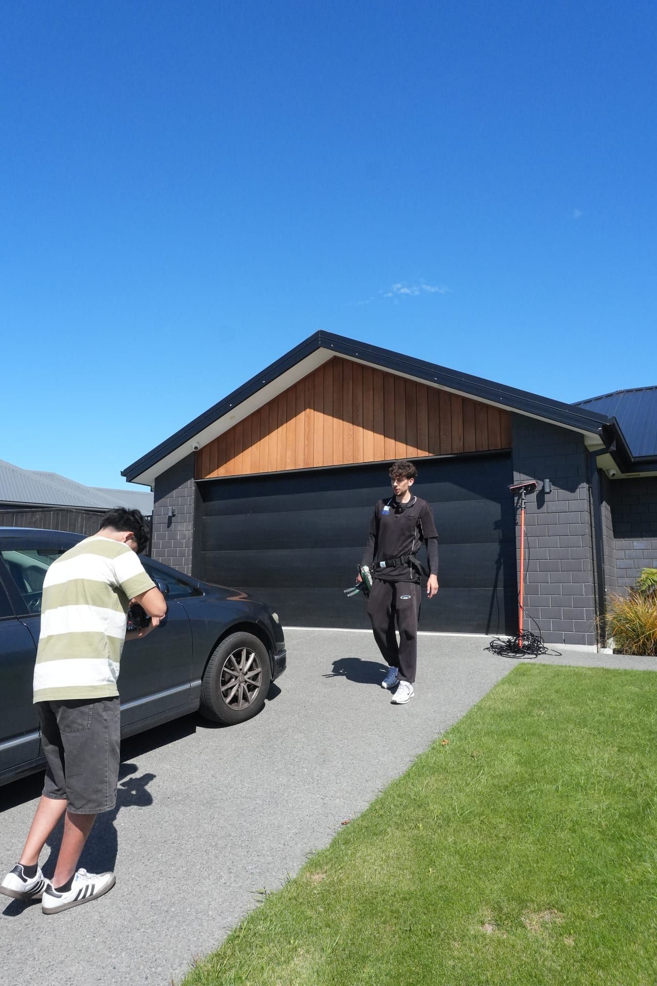 Never Dirty Again team members arriving at a job in Christchurch