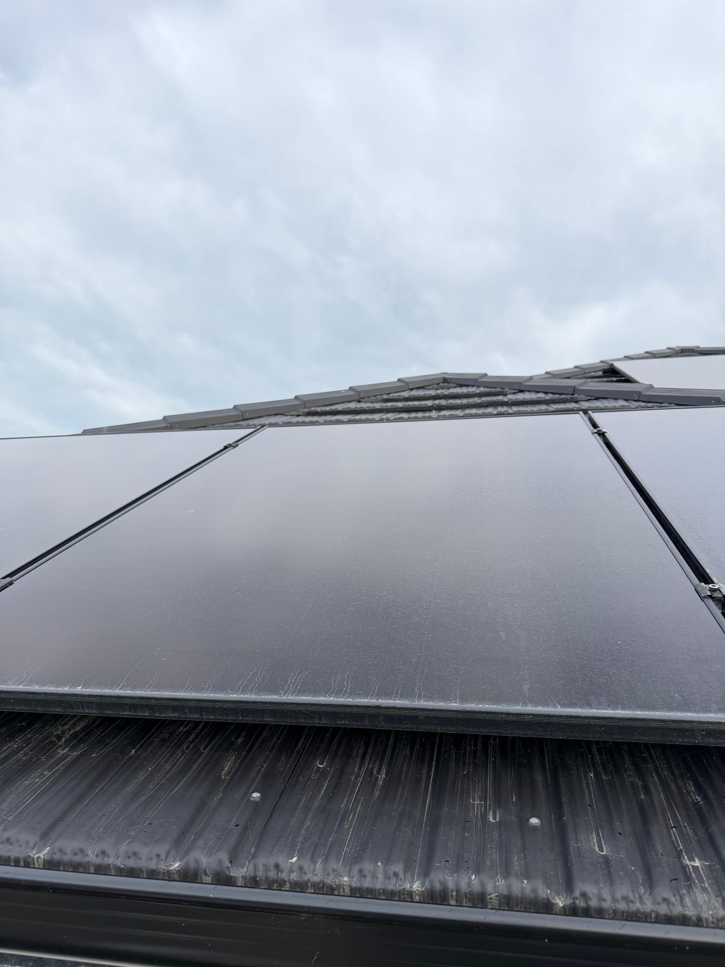 Solar panel clean — before cleaning